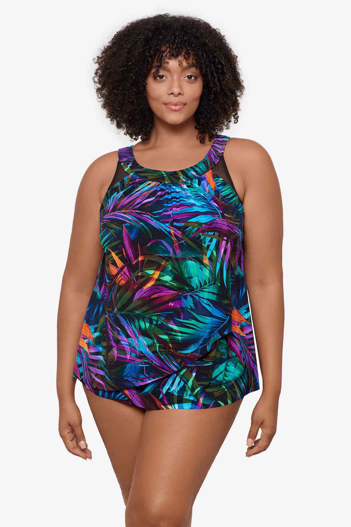 MIRACLESUIT PALMA PARADISO URSULA TANKINI TOP - FULL FIGURE