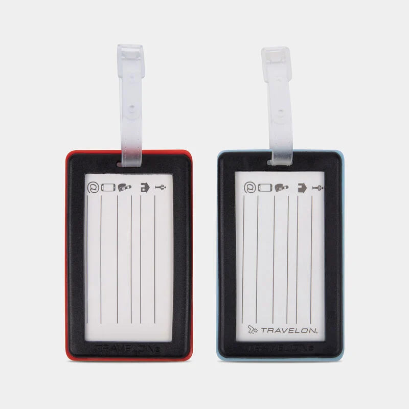 Travelon Set of 2 Luggage Tags - Passport Stamps