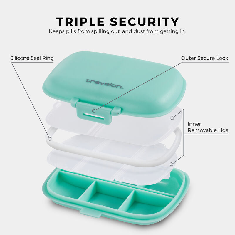 Travelon World Travel Essentials Set of 2 Pill Box / Organizer