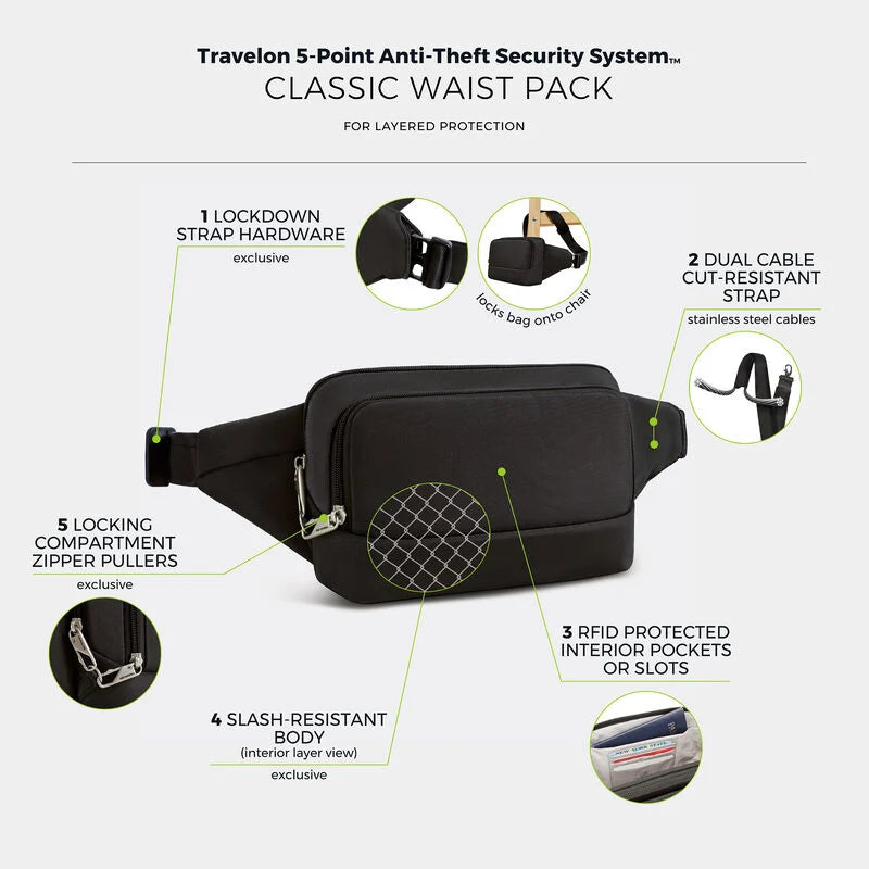Travelon Anti-Theft Classic Waist Pack