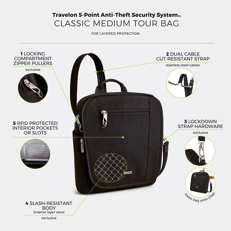 Travelon Anti-Theft Classic Tour Bag