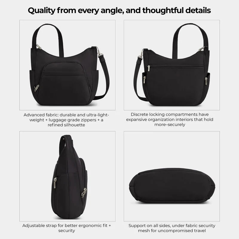 Travelon Anti-Theft Classic Crossbody Bucket Bag