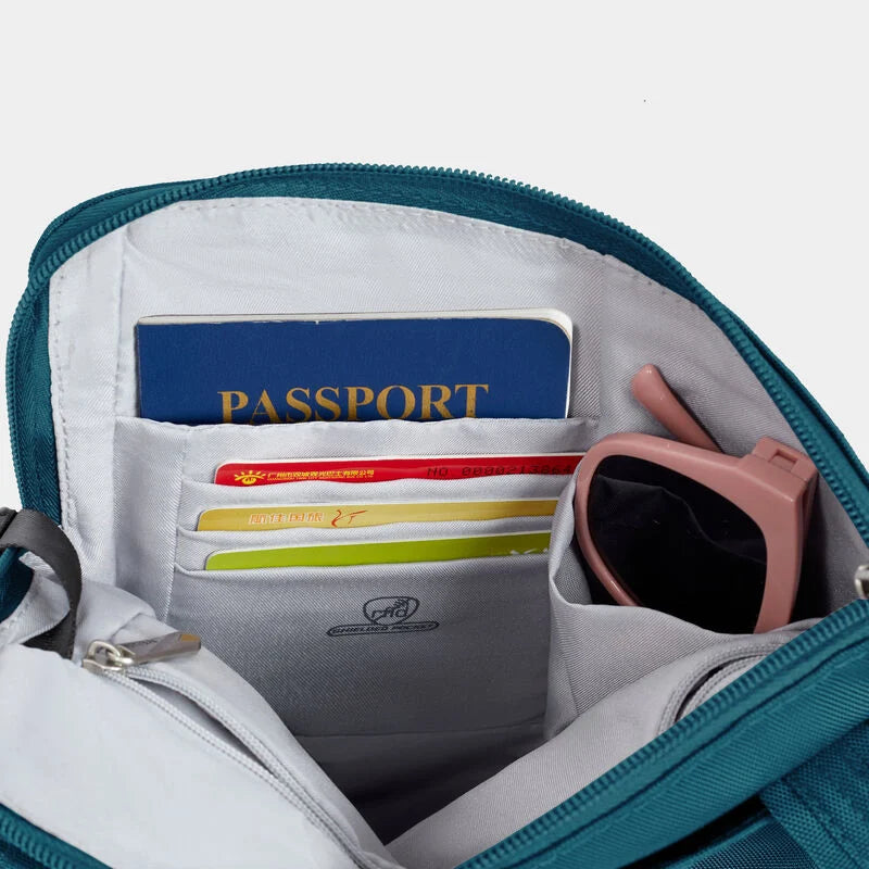 Travelon Anti-Theft Classic Slim Double Zip Crossbody