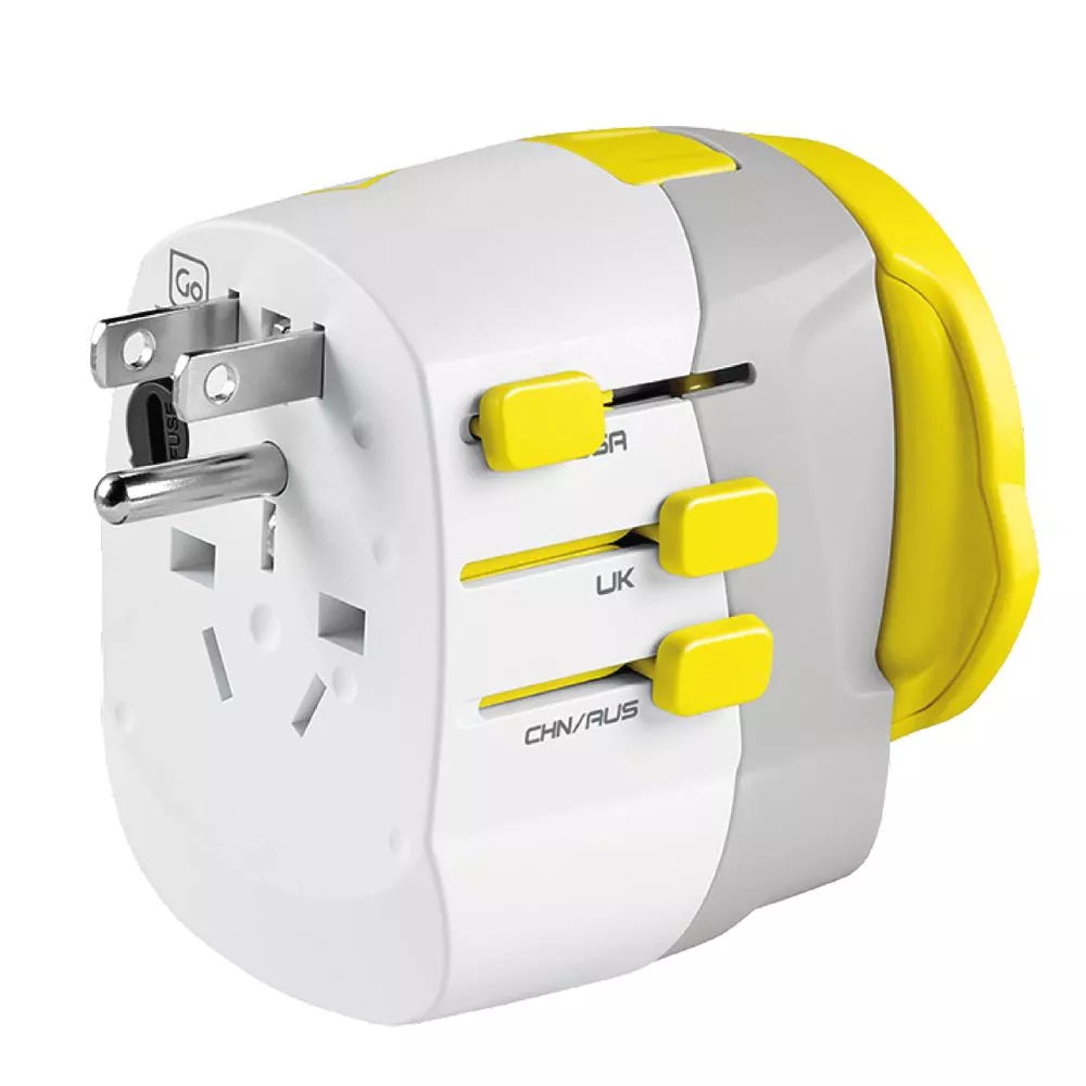 Design Go Worldwide Adapter + Twin USB-A