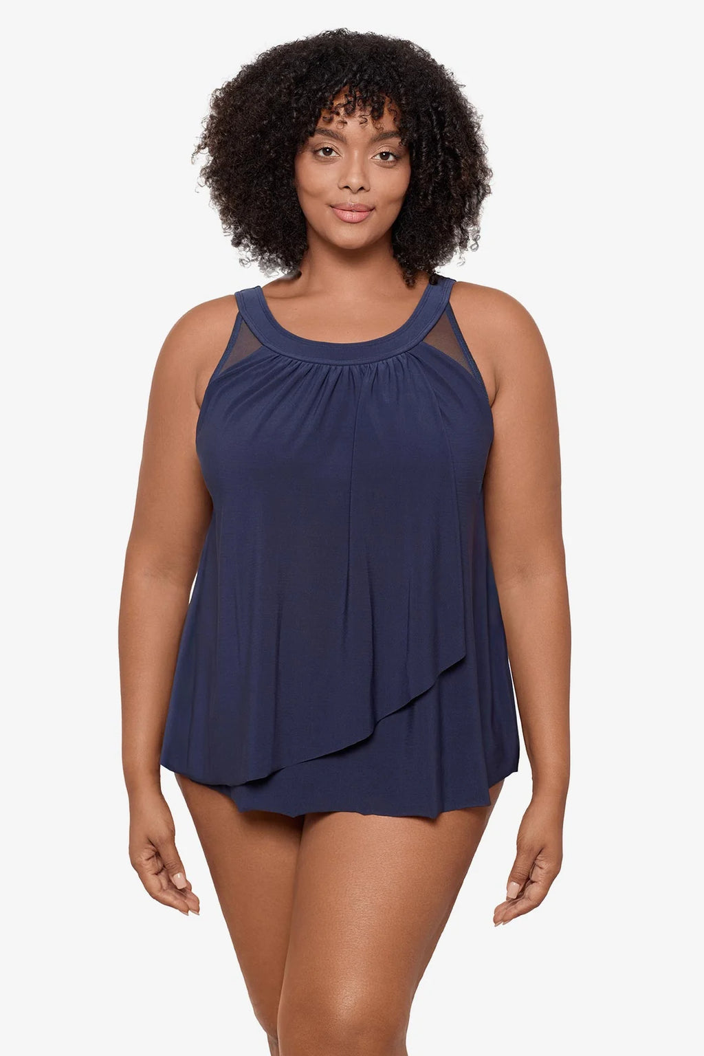 Miraclesuit Plus Size Ursula Tankini Top Midnight