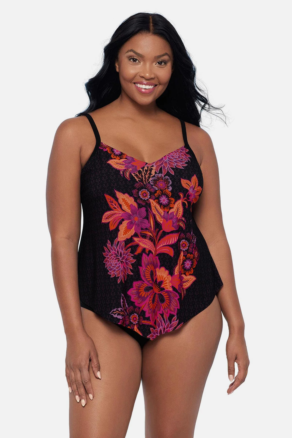 Trimshaper Hank Tankini Top - Baroque Beauty