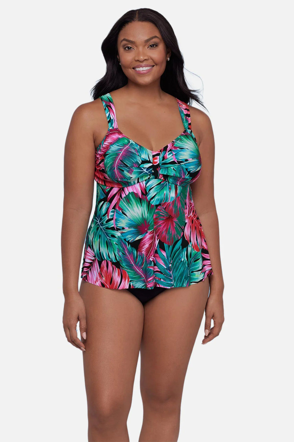 Trimshaper Lily Tankini Top - Hot Tropic