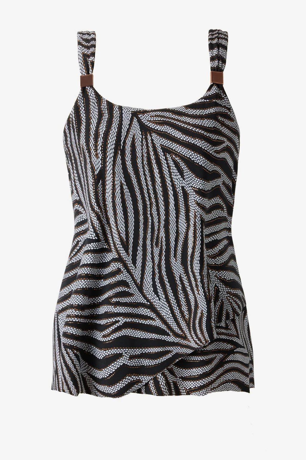 Miraclesuit Plus Size Dazzle Tankini Top in Zirconic