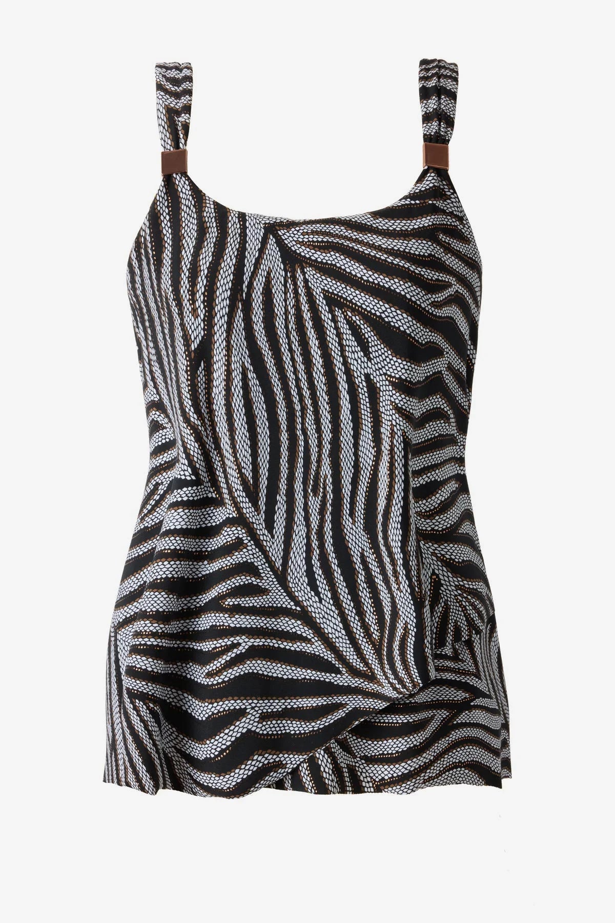 Miraclesuit Plus Size Dazzle Tankini Top in Zirconic