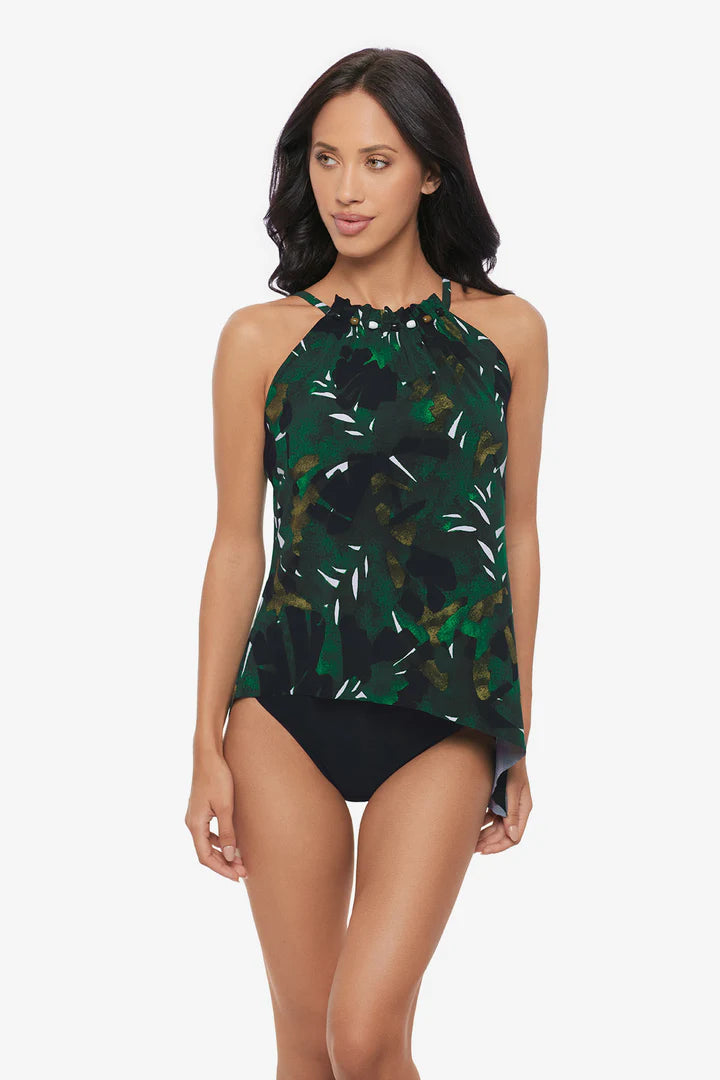 Magicsuit Regina Tankini Top in Palmetto - Green Multi