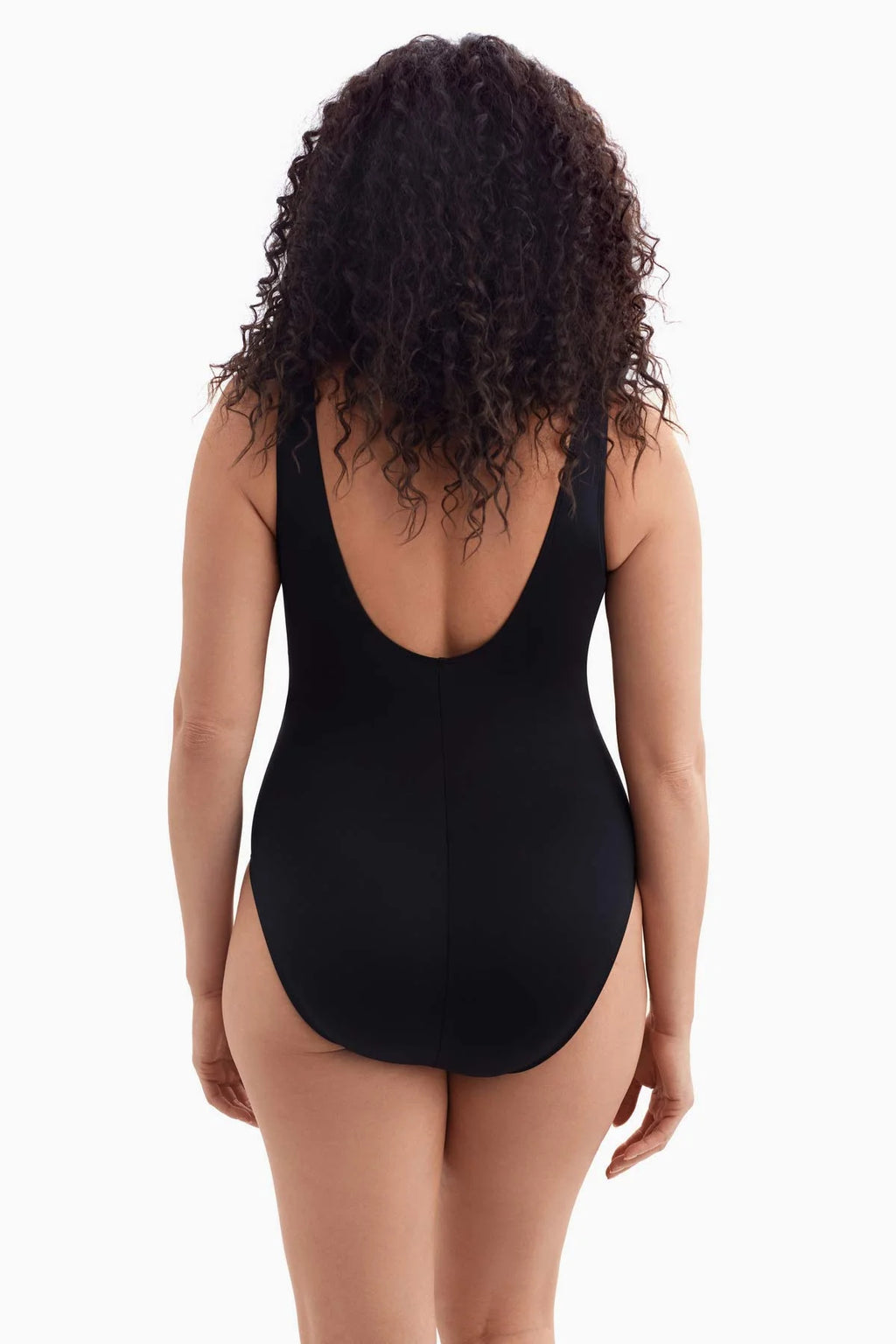 Longitude Long Torso Shirred Faux Tie Surplice One Piece - Summer Waves