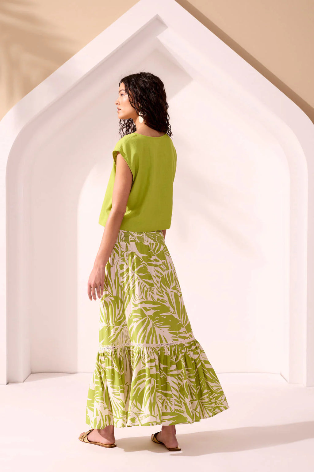 XIX Palms KEY LARGO WEAR TWO WAYS Smocked Strapless Midi Dress