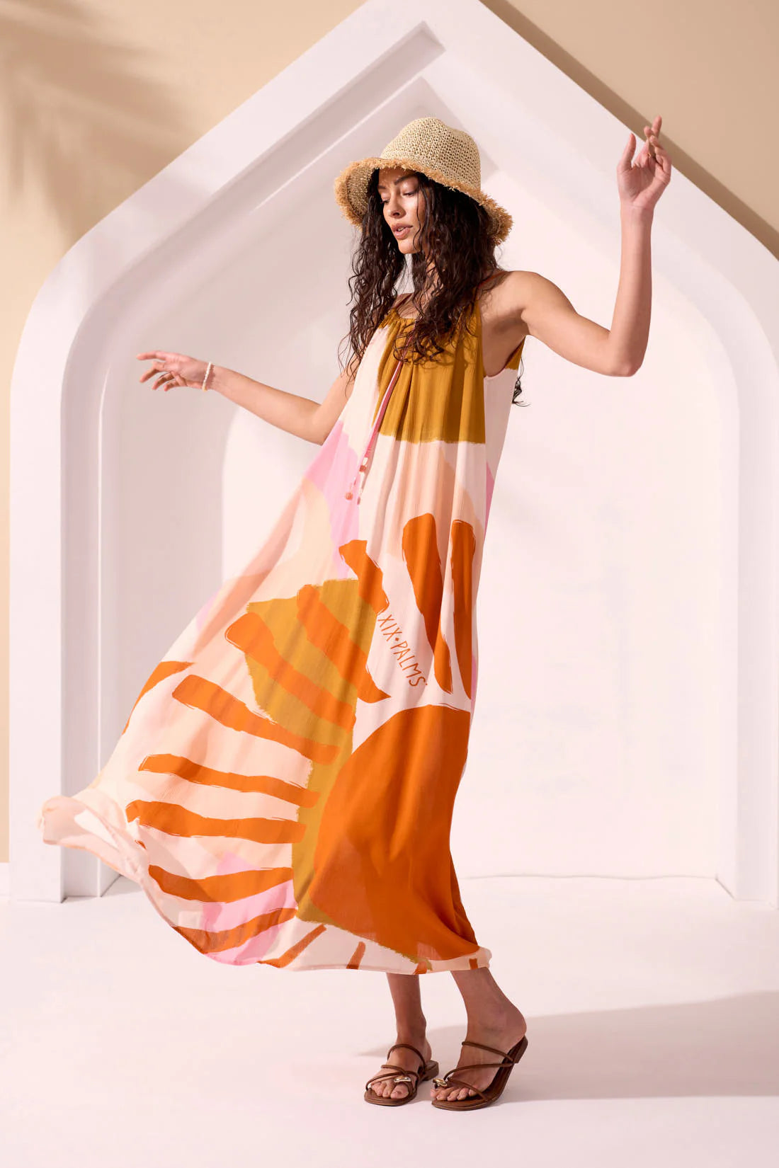 XIX Palms SUMMERLAND Wear Two Ways Braided Halter Neck Maxi Dress