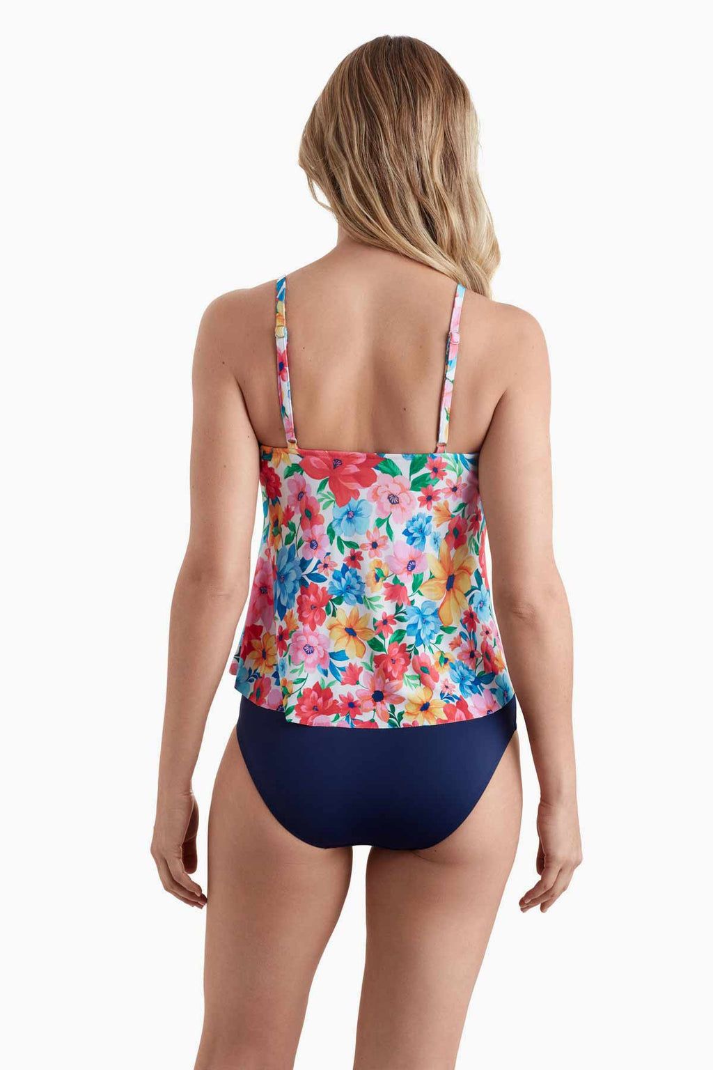 Shape Solver V-Neck Double Tiered Tankini Top - Wallflower