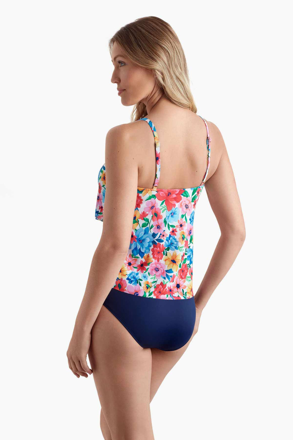 Shape Solver V-Neck Double Tiered Tankini Top - Wallflower
