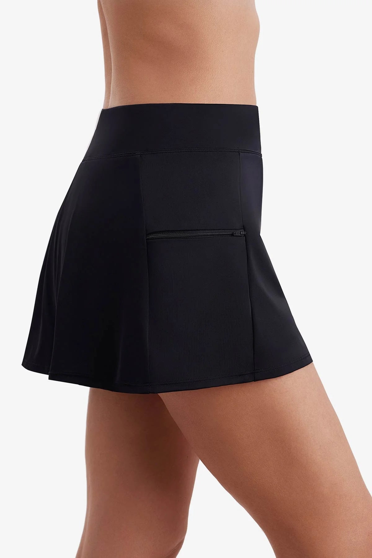 Shape Solver Skort with Zipper Pocket - Black