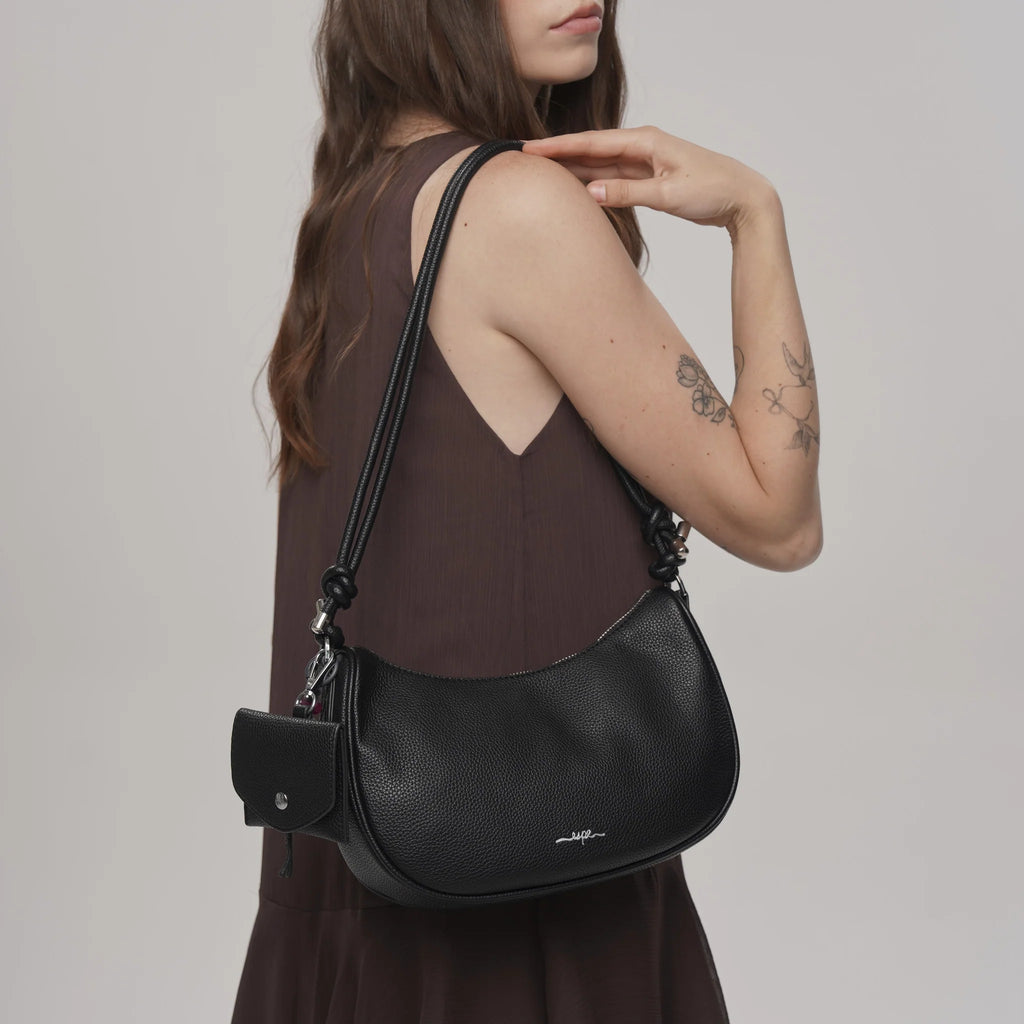 Espe Nadine Convertible Crossbody Shoulder Bag Black