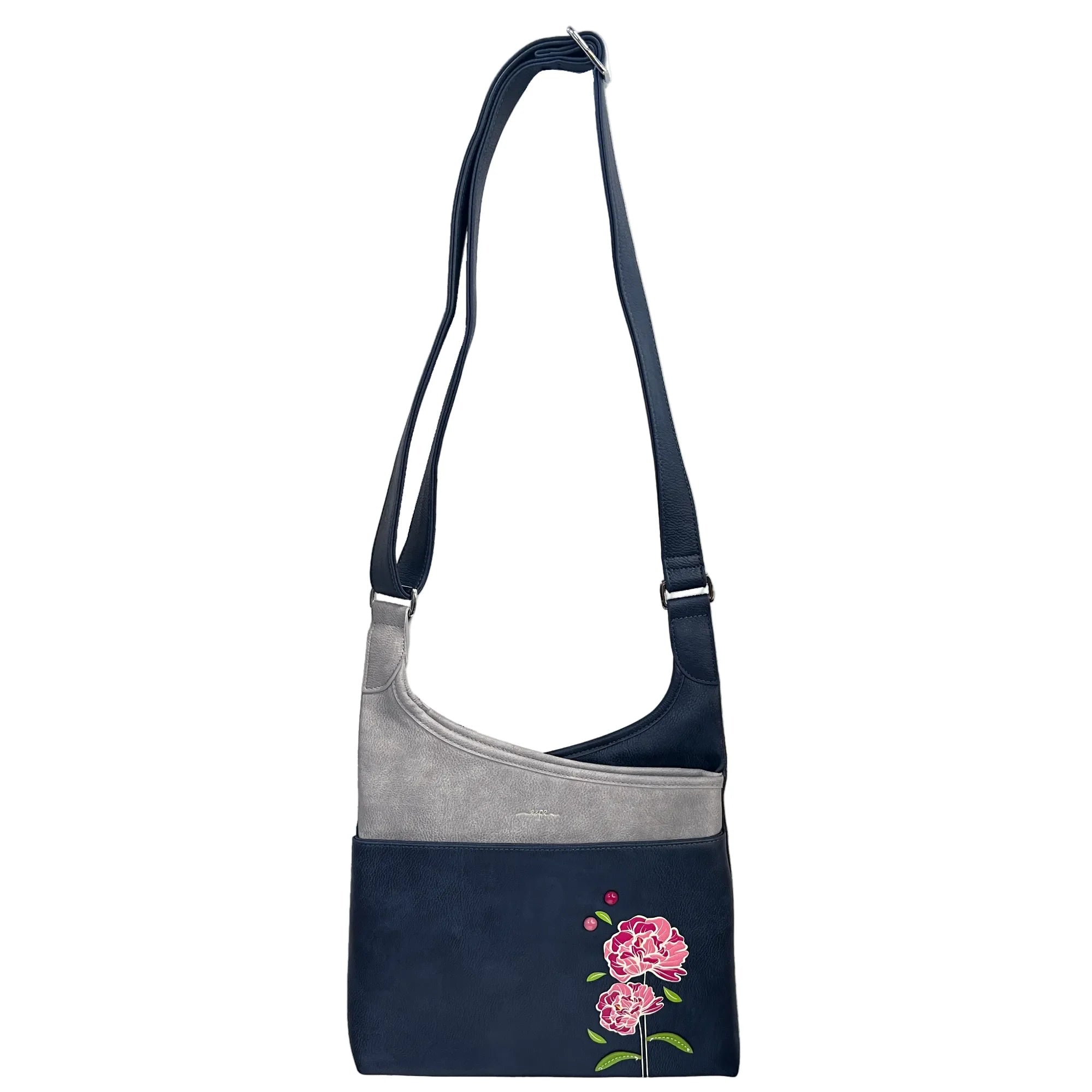 Espe Peony Messenger Crossbody Bag Blue