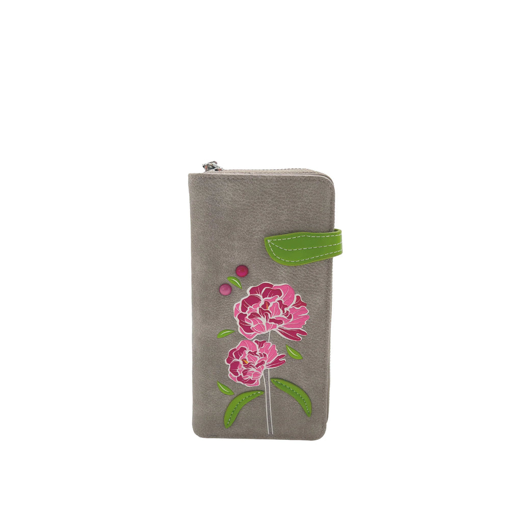 Espe Peony Clutch Wallet Grey