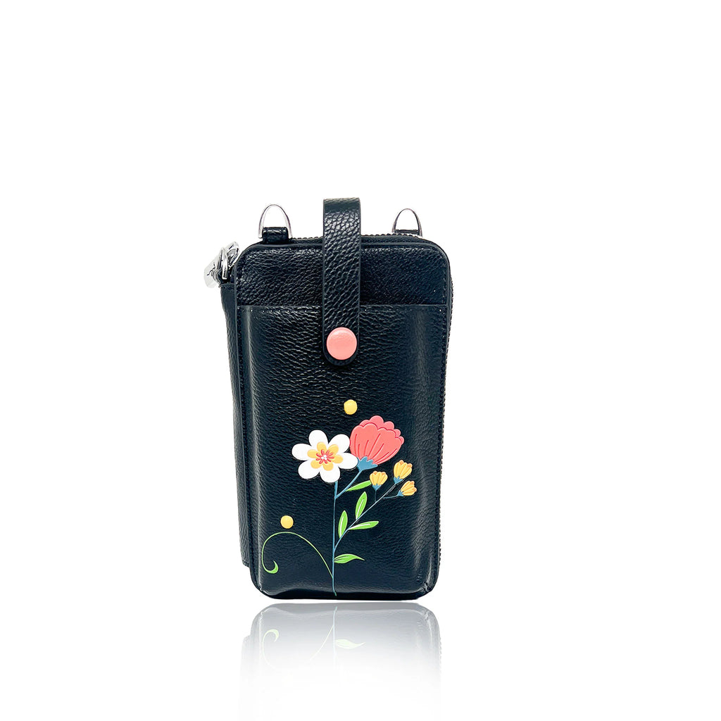 Espe Jasmine Smartphone Wallet Crossbody Bag Black