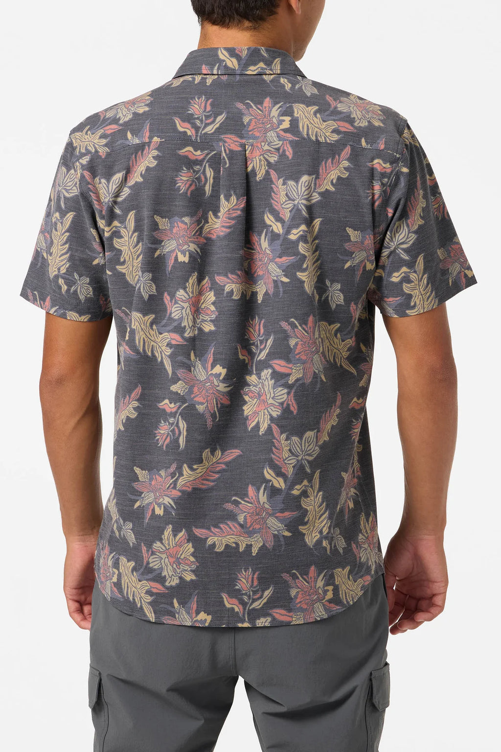O'Niell UPF Slub Standard Short Sleeve Woven Shirt - Black