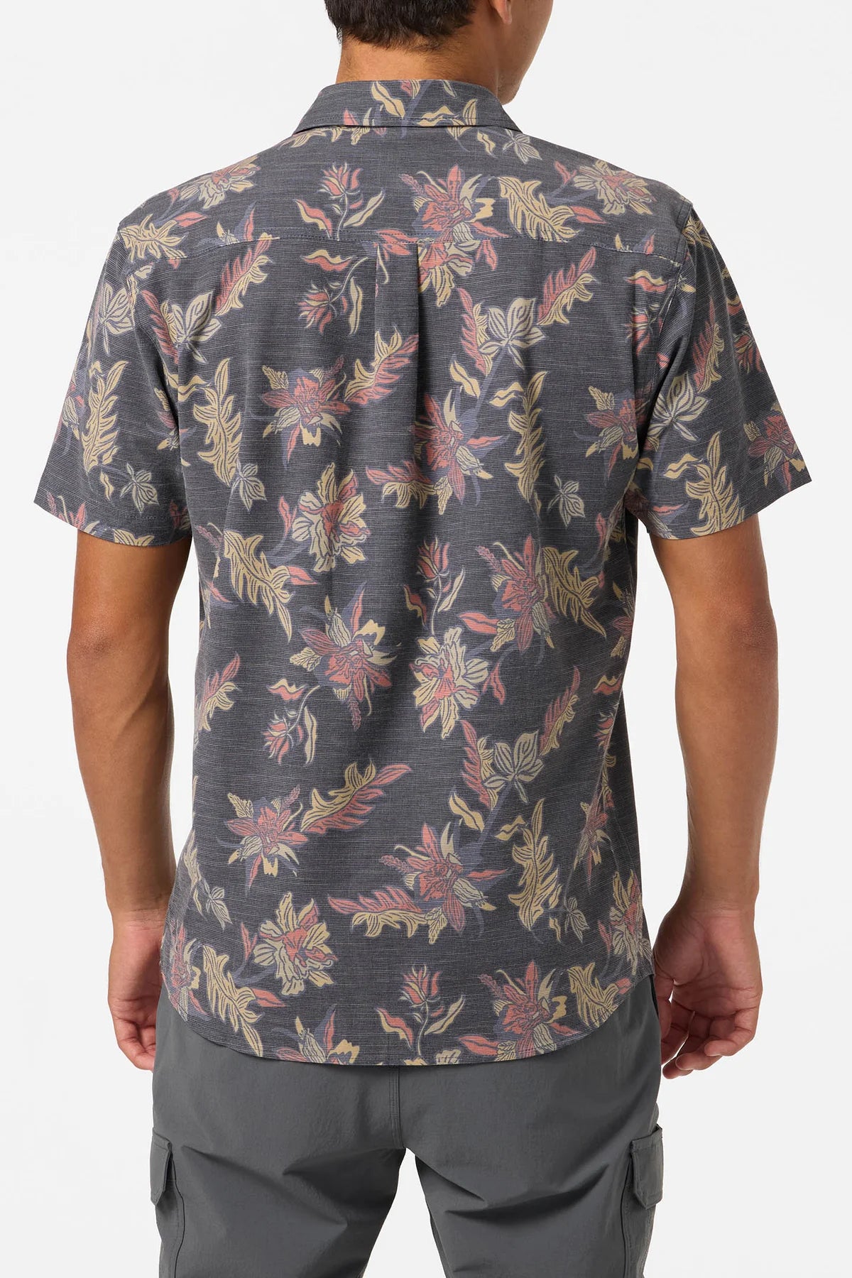 O'Niell UPF Slub Standard Short Sleeve Woven Shirt - Black