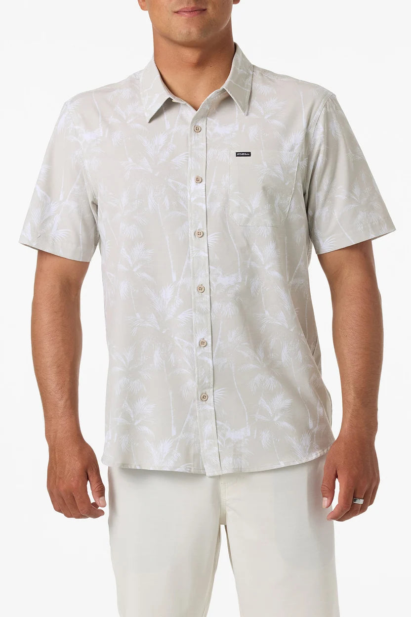 O'Neill UPF SLUB RELAXED SHORT SLEEVE WOVEN SHIRT LGT Khaki 2