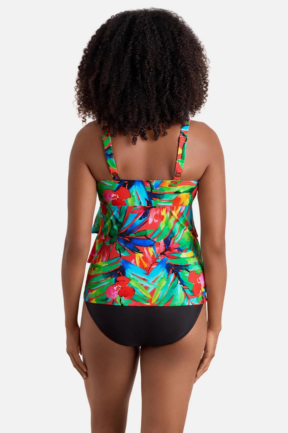 Shape Solver Triple Tier Tankini Top - Cherry Grove