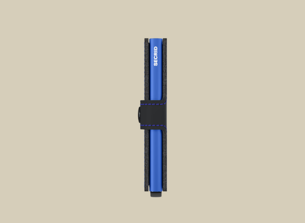 Secrid Miniwallet - Matte Black & Blue