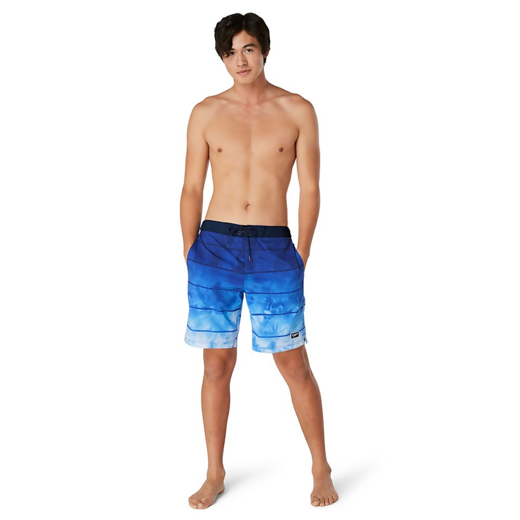 Speedo Men's Strake Tie Dye Bondi Basin Boardshort 20" Blue