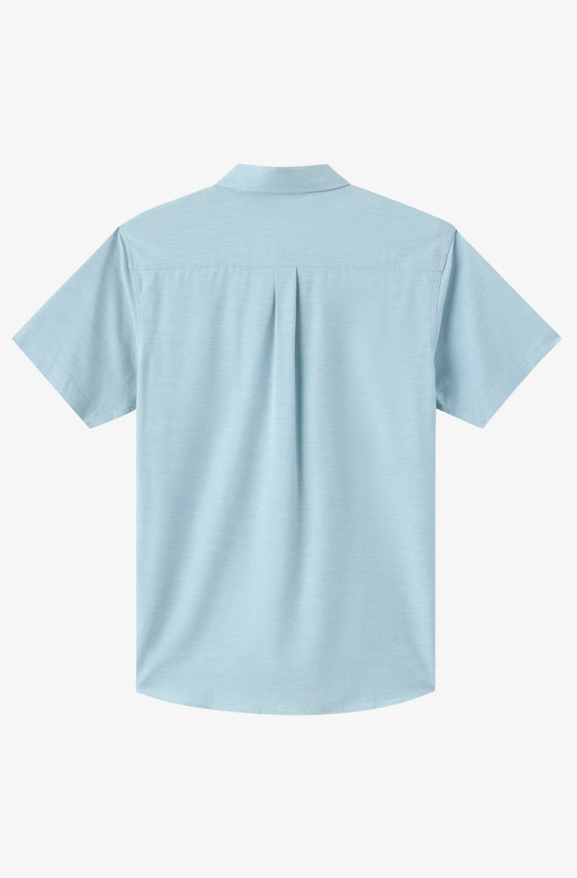 O'Neill Light Check Standard Short Sleeve Woven Shirt - Stone Blue