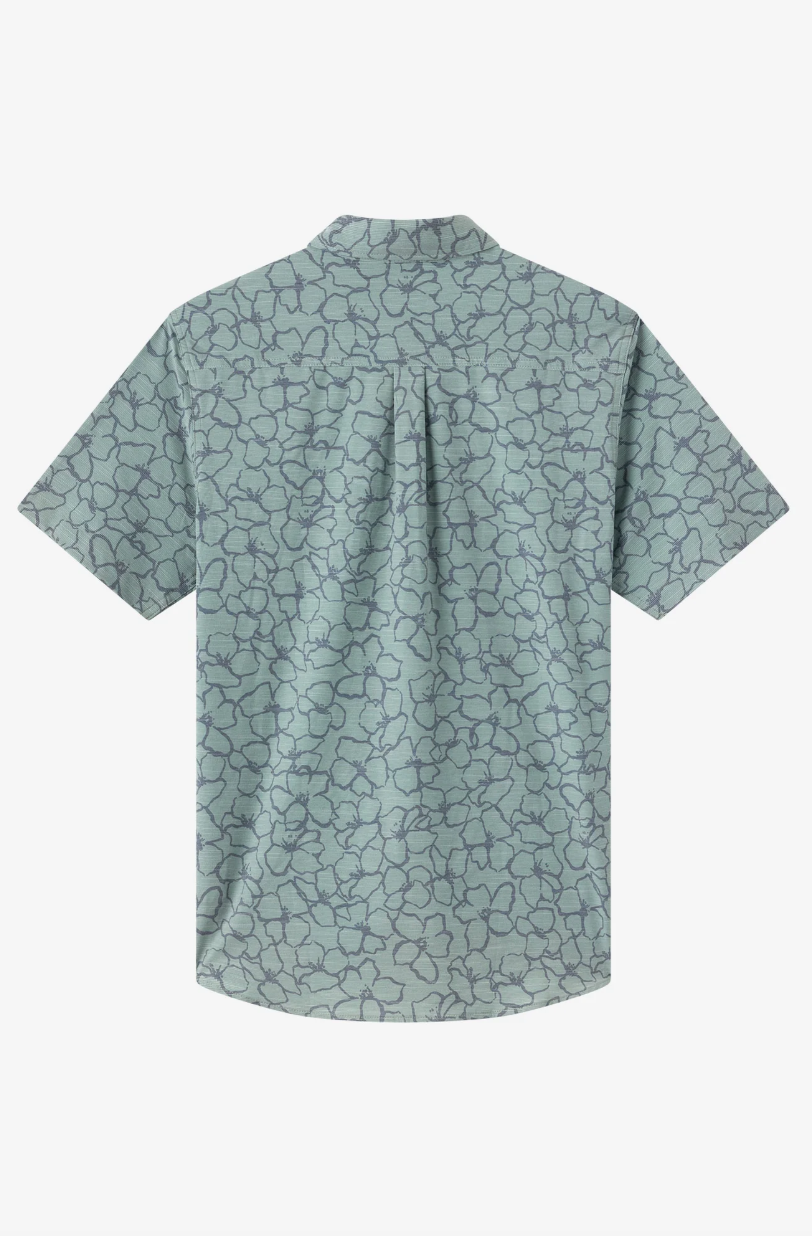 O'Neill UPF Slub Relaxed Short Sleeve Woven Shirt - Dark Shadow