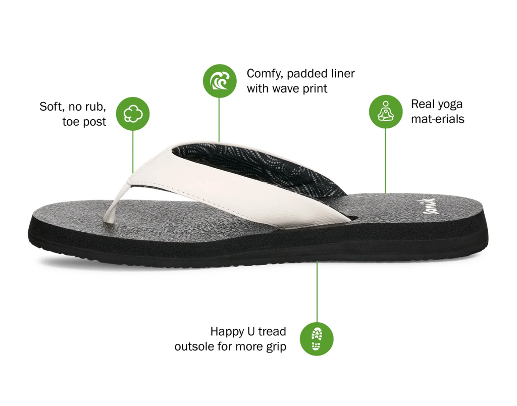 Sanuk Womens Yoga Mat II Sandal White