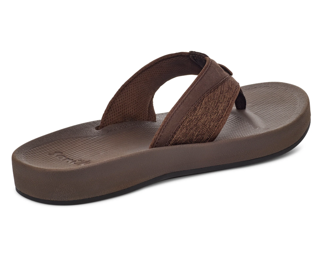 Sanuk Mens Cosmic Seas Mesh Sandal Brown