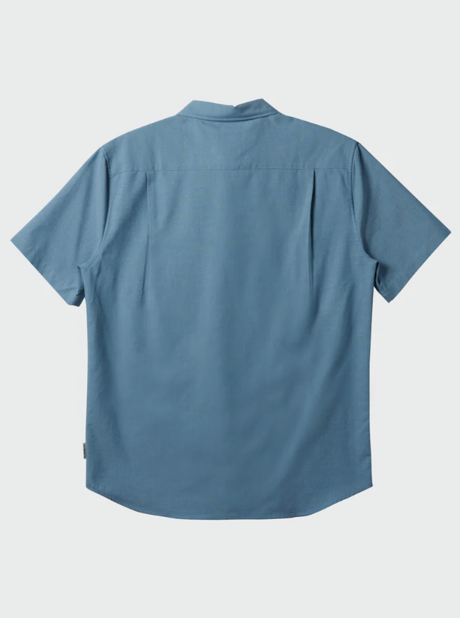 Quiksilver Shoreline Classic Short Sleeve Shirt Blue Shadow