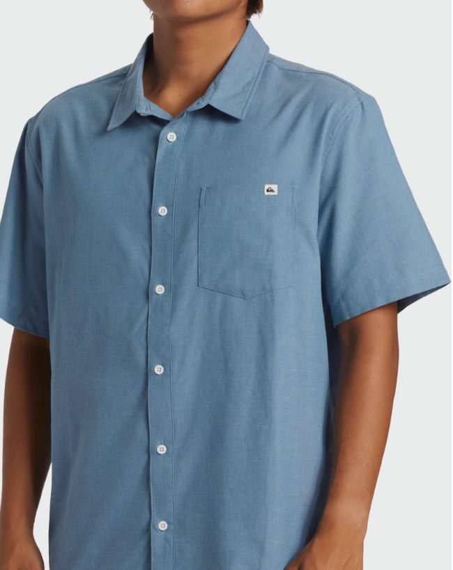 Quiksilver Shoreline Classic Short Sleeve Shirt Blue Shadow