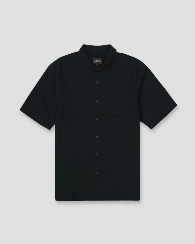 Quiksilver Waterman Tahiti Palms Premium Anti-Wrinkle Shirt Black