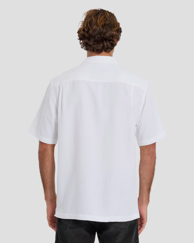 Quiksilver Waterman Tahiti Palms Premium Anti-Wrinkle Shirt White