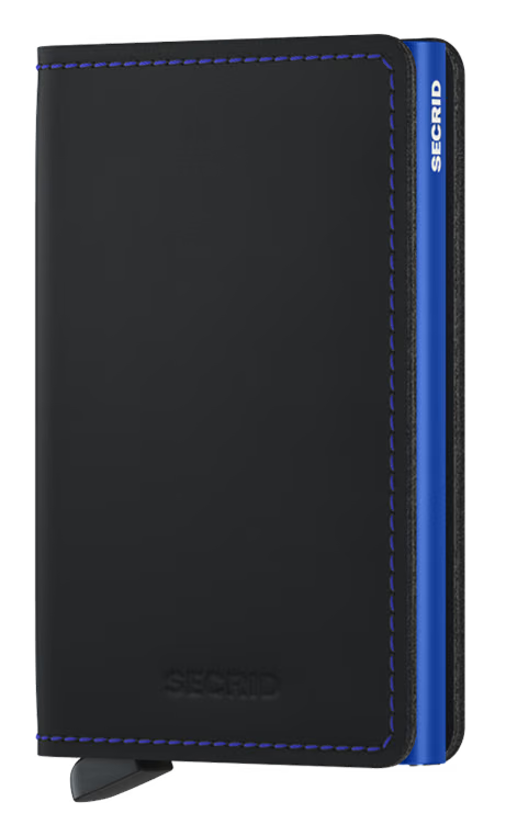 Secrid Slim Wallet Matte Black & Blue