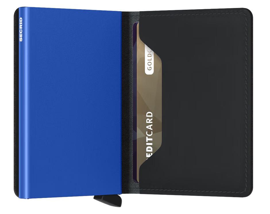 Secrid Slim Wallet Matte Black & Blue