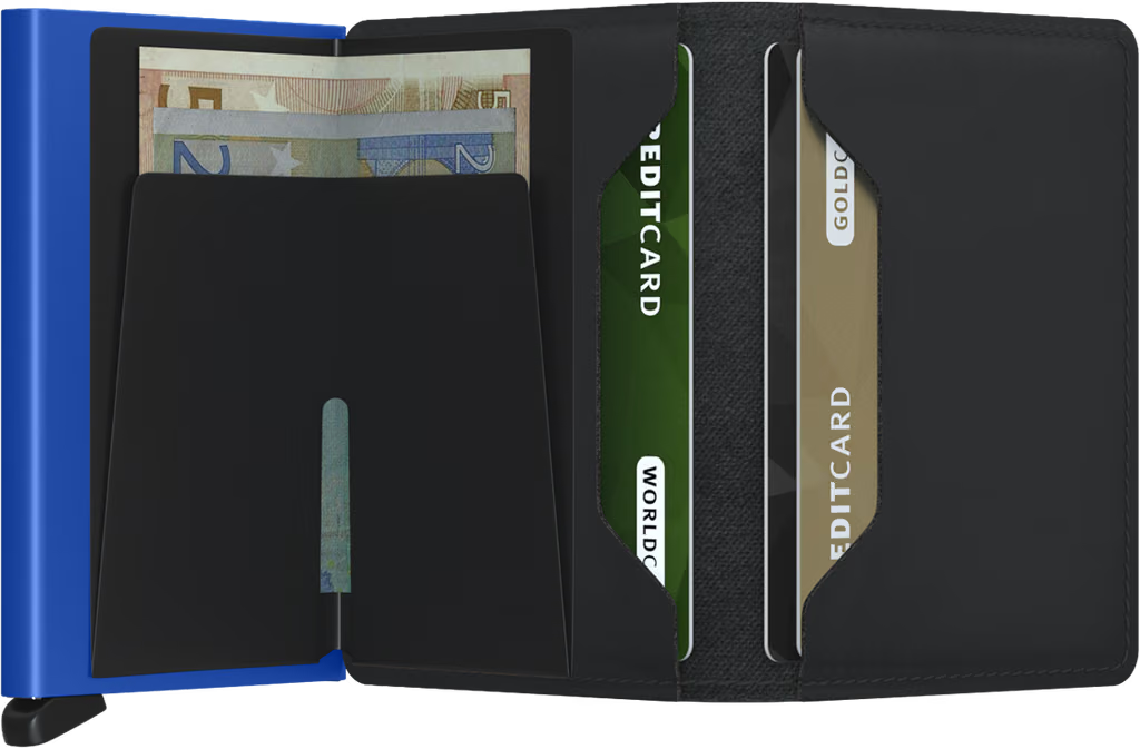 Secrid Slim Wallet Matte Black & Blue